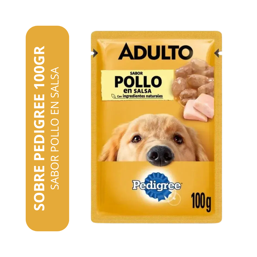Pedigree Sobre Pouch Perro Adulto Pollo en Salsa 100g | Alimento Húmedo